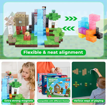 PIXEL BLOCKS - MAGNETIC BUILDING BLOCKS 100pcs