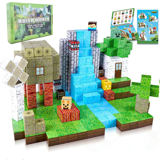 PIXEL BLOCKS - MAGNETIC BUILDING BLOCKS 100pcs